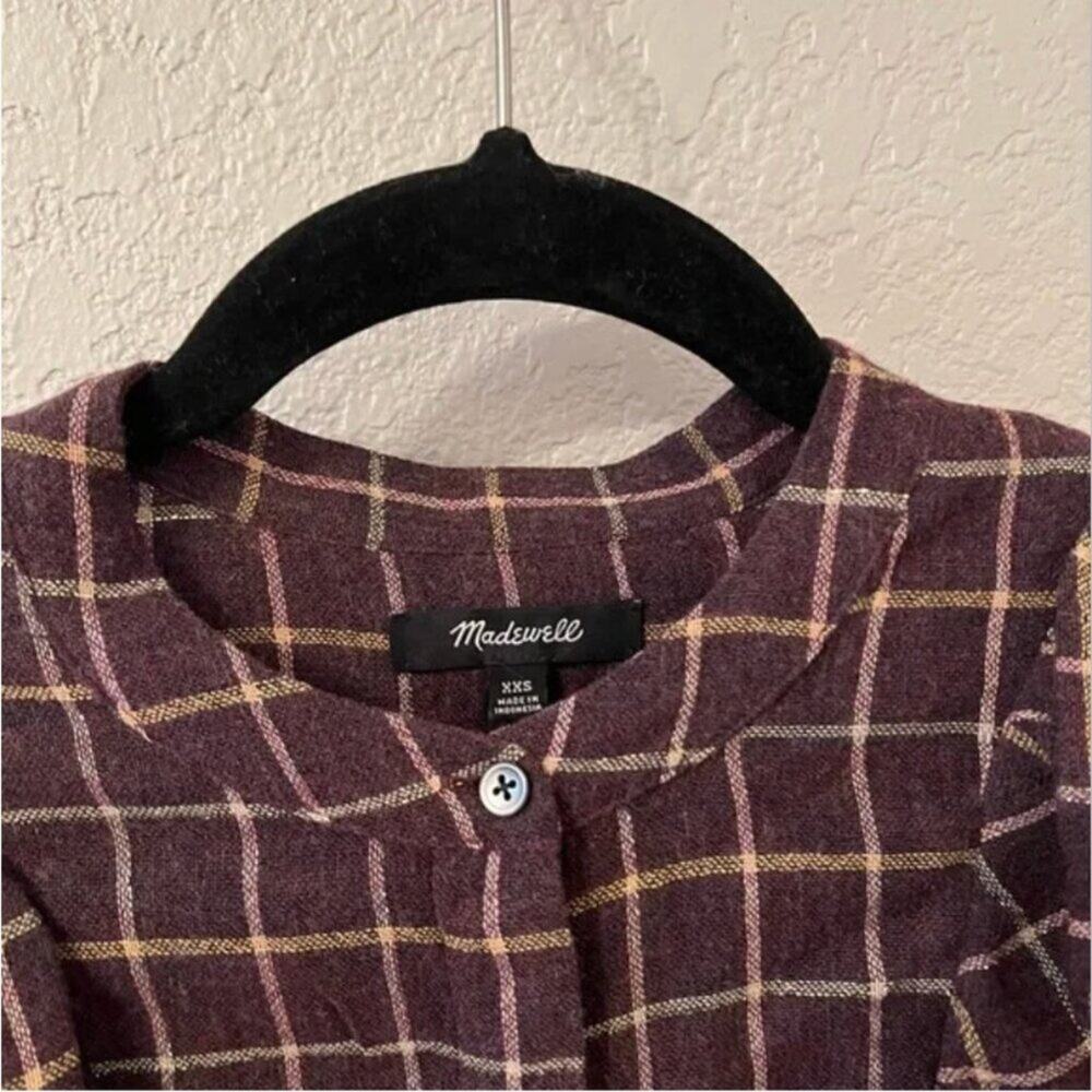 Madewell Plaid Ruffle Front Top - Picture 6 of 8